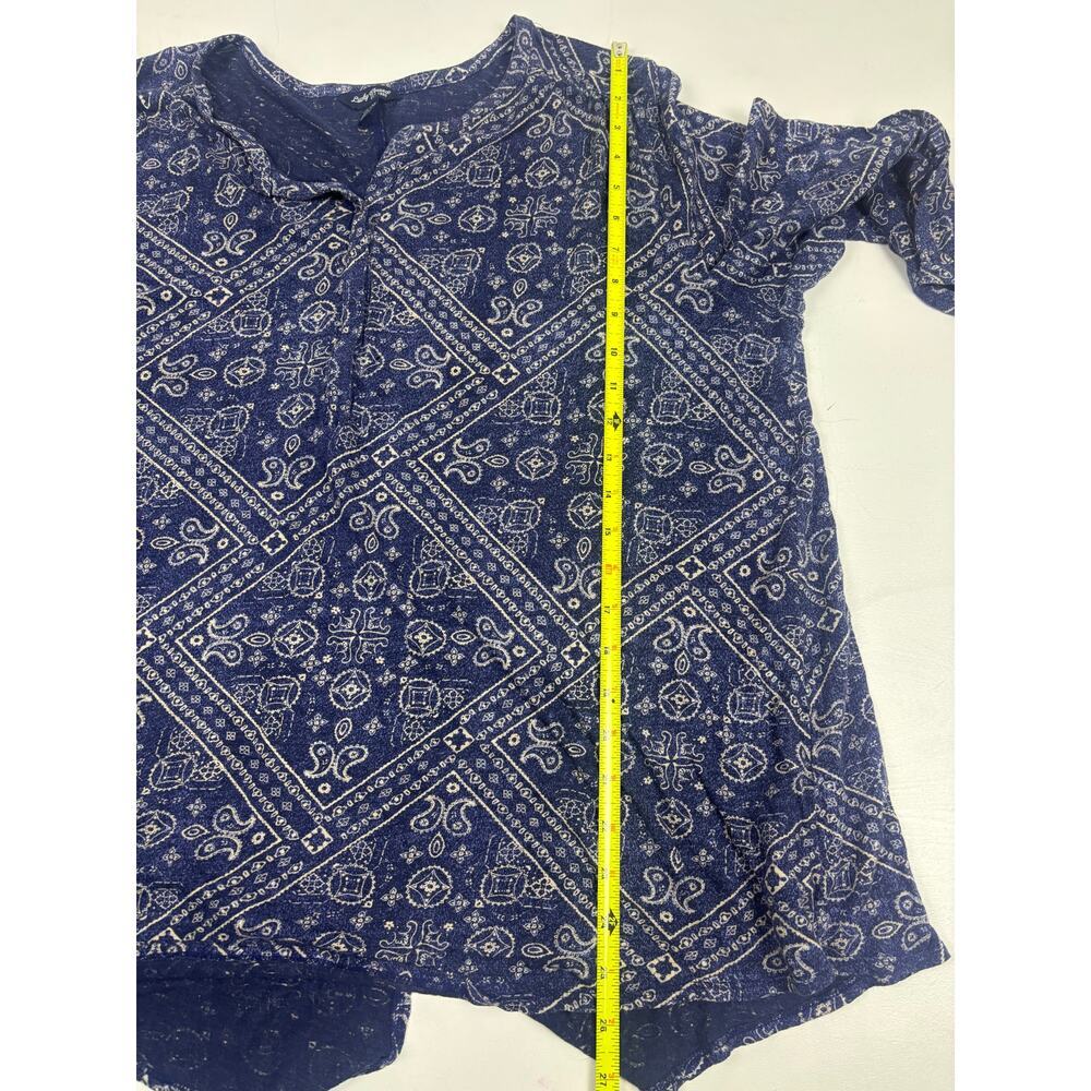Lucky Brand Long Sleeve Tunic Top Women’s 2X Bohemian Bandana Print - Picture 7 of 8